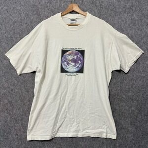 Vintage Hanes Beefy-T Mens Sz XL Change The World Source Code Computer T-Shirt